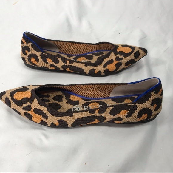 Rothy's The Point Flats in Leopard Retired Style - Picture 8 of 13
